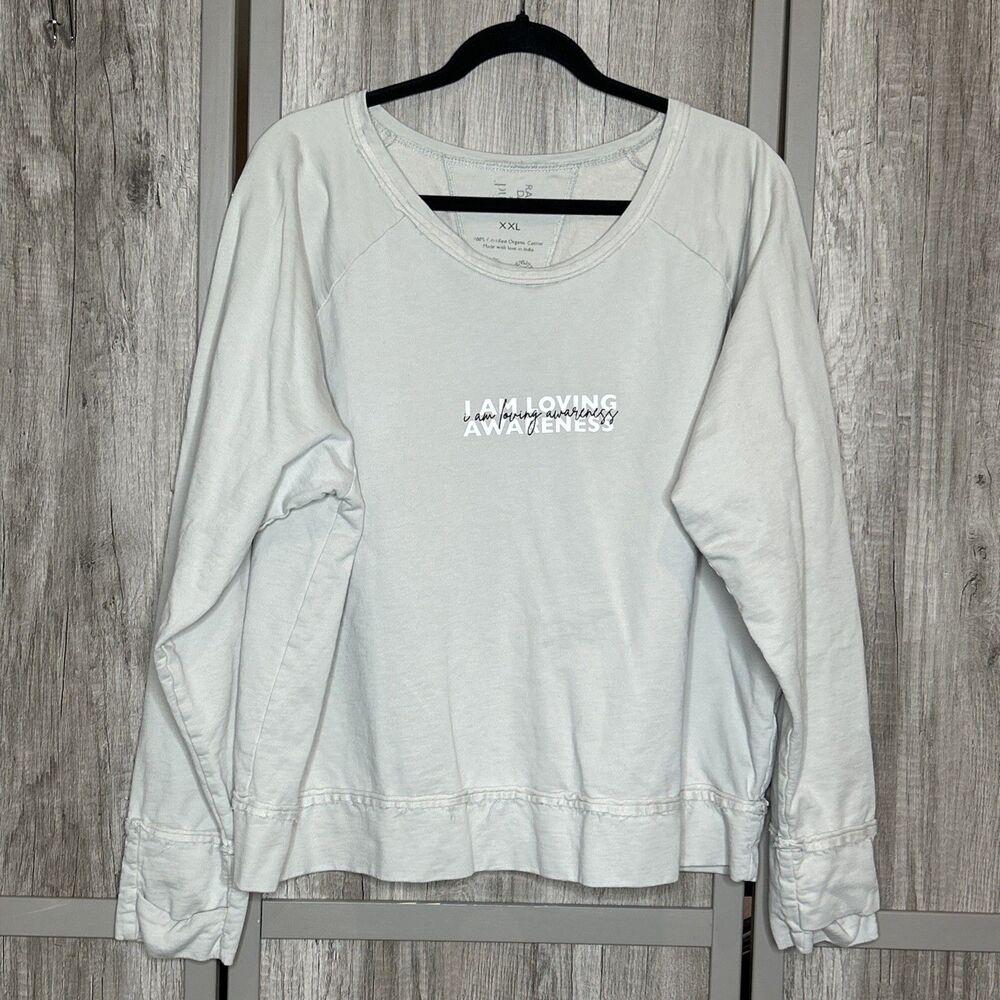 Yes and x Sam Dam Sweatshirt Women Size 2XL Good Vibes I am Loving Awareness